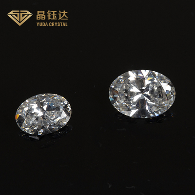 1.0 থেকে 2.0ct HPHT গিয়া ডায়মন্ড ল্যাব গ্রোথ হোয়াইট ওভাল আকৃতি লসফ্যান্সি কাট